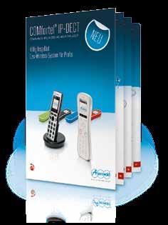 COMfortel IP-DECT COMfortel WS-650 IP COMfortel M-100, διαθέσιμο σε πέντε χρώματα με ή χωρίς φορτιστή COMfortel WS-400 IP COMfortel M-200 με φορτιστή (στη συσκευασία) Ασύρματες συσκευές, όπως τις