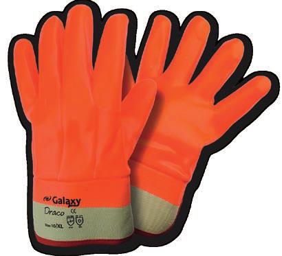 Ιδιότητες: Ιδανικά για εργασία με λάδια και πετρελαιοειδή. PVC gloves 27cm Color: Red Sizes: 10 Construction material: Jersey lined with PVC coating.