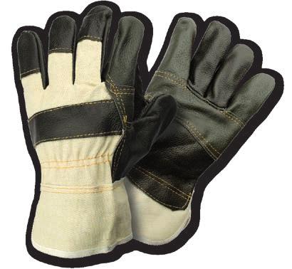 Canadian style leather gloves Color: Brown-White Sizes: 10 Construction material: Leather and synthetic fabric. Properties: Ideal for construction works.