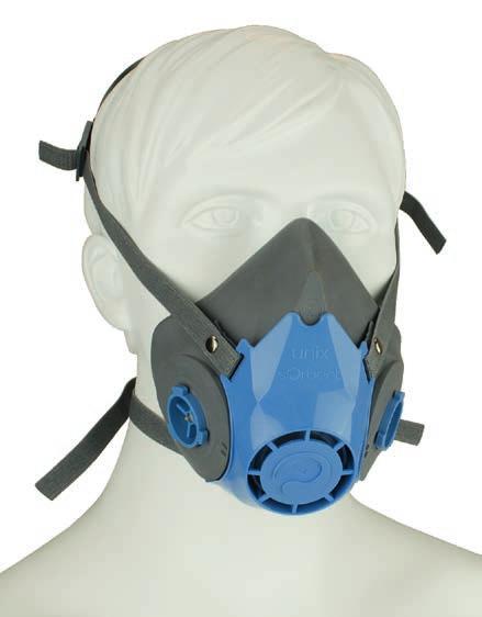 The mask serves to supply cleaned air to human respiratory system and at the same time to protect the person s face and eyes against contact with hazardous substances.