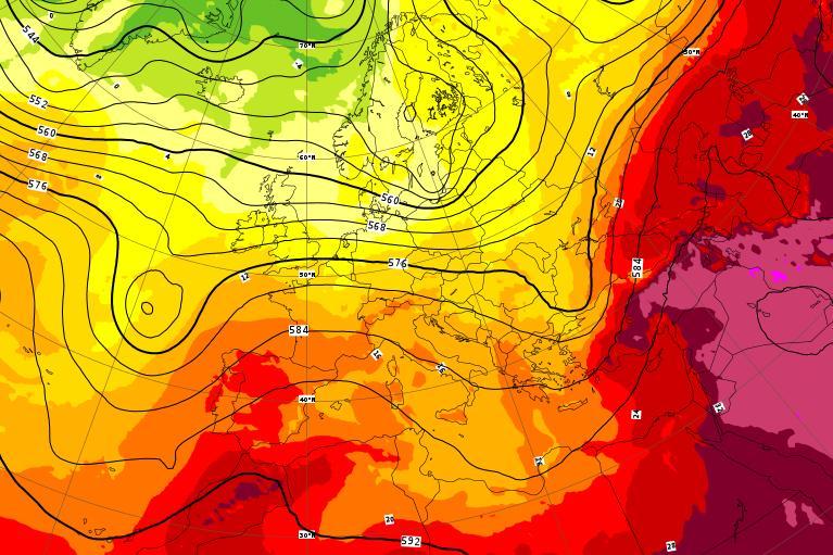 4. Χάρτθσ για 850 hpa για τθν Τρίτθ 4 Ιουλίου 2017 / 12.00 UTC Τζλοσ, ακολουκεί θ χρωματικι κλίμακα που ςυνδζεται με τουσ προθγοφμενουσ χάρτεσ. 5.