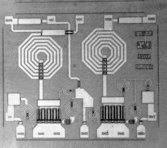 Mikroelektronske tehnologije Monolitna mikrotalasna kola Primeri MMIC kola Šema pojačivača