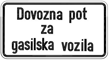 Dopolnilna tabla je dodana spremenljivi prometnoinformativni