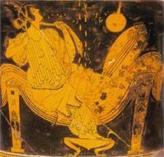 Ἀππολόδωρος Βιβλιοθήκη (Β, 4, 1) APOLODORO, BIBLIOTECA (II, 4, 1) [Β 4,1] Ἀκρισίῳ δὲ περὶ παίδων γενέσεως ἀρρένων χρηστηριαζομένῳ ὁ θεὸς ἔφη γενέσθαι παῖδα ἐκ τῆς θυγατρός, ὃς αὐτὸν ἀποκτενεῖ.