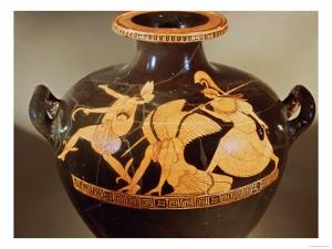 ταύτην μέν, ὡς ἔνιοι λέγουσιν, ἔφθειρε Προῖτος, ὅθεν αὐτοῖς καὶ ἡ στάσις ἐκινήθη ὡς δὲ ἔνιοί φασι, Ζεὺς μεταμορφωθεὶς εἰς χρυσὸν καὶ διὰ τῆς ὀροφῆς εἰς τοὺς Δανάης εἰσρυεὶς κόλπους συνῆλθεν.