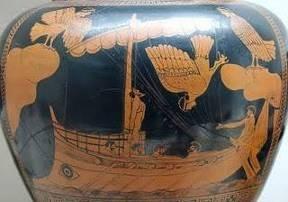 Ἀππολόδωρος Ἐπιτομή (VII, 18-19) APOLODORO, EPITOME (VIII, 18-19) καὶ τὴν νῆσον παρέπλει τῶν Σειρήνων. αἱ Y (Odiseo) costeaba la isla de las Sirenas.