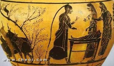 Texto D4, Hermes y Maya Λουκιανός, Θεῶν διά λογοι (4, 1) LUCIANO, DIÁL. DIOSES (4, 1) IV. HERMES Y MAYA 1 ΕΡΜΗΣ Ἔστι γάρ τις ὦ μῆτερ ἐν οὐρανῷ θεὸς ἀθλιώτερος ἐμοῦ; ΜΑΙΑ Μὴ λέγε ὦ Ἑρμῆ τοιοῦτον μηδέν.