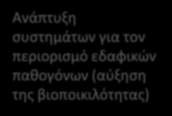 συστημάτων για τον περιορισμό εδαφικών παθογόνων (αύξηση της