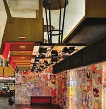 The strongly grunge aesthetics prevailing with the cement walls, the panels with fare face concrete, the