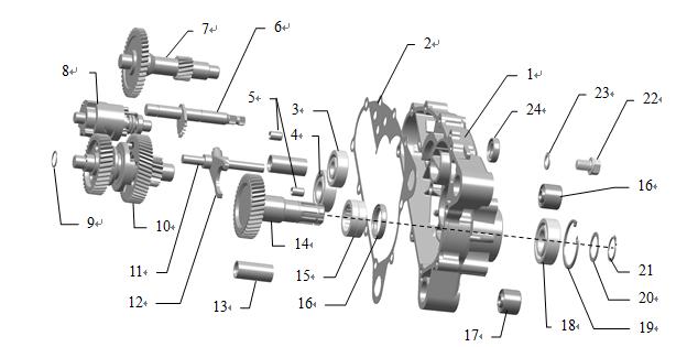 FIG. 8 GEARBOX DRIVING GEARBOX DRIVING REF NO. PART NO. DESCRIPTION QTY 8-57-3.03.50 GEARBOX COVER 8-2 