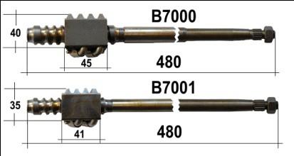 50 TI-4-7000-05 ΤΙ-4-7001-05 Ατέρμων Άξονας τιμονιού B7000