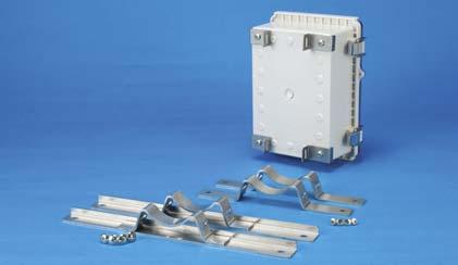 SSK SERIES SSK POLE MOUNTING BRACKET FEATURE Can be assembled to BCAP, BCAK, BCAR series without hole milling. To install box to pole, use optional parts, PKB pole mounting belt.