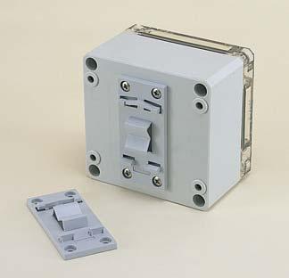 RART SERIES RA INRAIL MOUNTING BASE To install a case, P.C board and parts on a IN rail. Easy to install and remove by pulling down a lever. Attension o not hide a lever at installation.