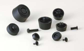 5 Black TPE AP6 36 40 19 4.5 9 7.5 Black TPE TP ELASTOMER FEET SNAPIN TYPE Part no. / imensions 1pack10pcs Part no. A B Mounting hole Panel thickness Color Material Pin TP1 12 12.7 4.