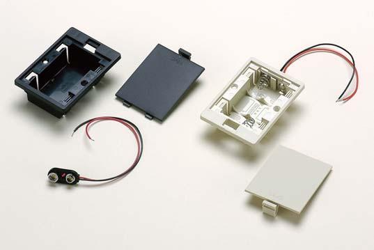 # Part name Pcs Material Color / Finish 1 Box 1 ABS (UL94B) Ivory Black 2 Cover 1 ABS (UL94B) Ivory Black 3 Battery snap 1 ABS /