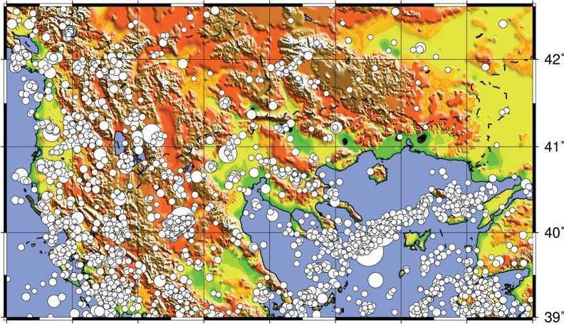 που κατά κύριο λόγο κυμαίνονται μεταξύ 5 και 15 km, ενώ το μέσο εστιακό βάθος είναι 9 km (Παπαζάχος et al 2009). Σχήμα 3.