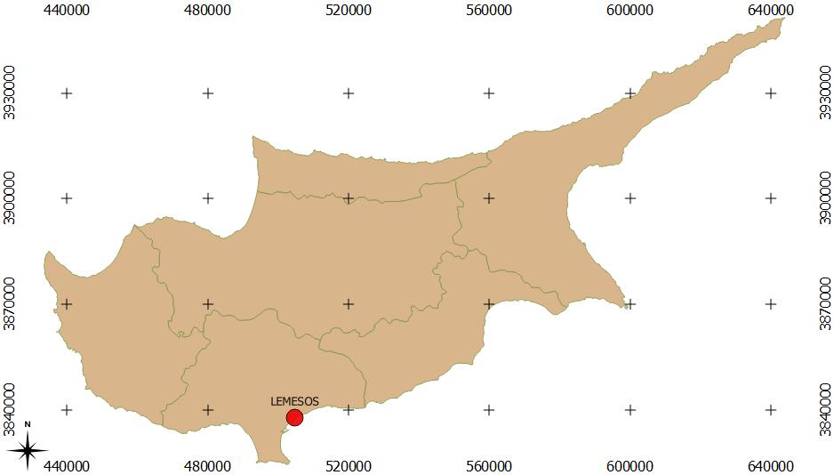 Εικόνα 14. Φαρακτηριςτικό θϋςη τησ υπϐ μελϋτη περιοχόσ ςτην Κϑπρο. Σα γεωγραφικϊ μόκη και πλϊτη των επιλεχθειςών περιοχών ςυνοψύζονται ςτον Πύνακα 1.