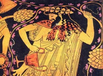 Αυτή μεταμορφώθηκε σε ένα δένδρο, που πήρε το όνομά της και που τώρα το λένε. Είμαι ο Διόνυσος. Πατέρας μου ήταν ο Δίας και μητέρα μου η Σεμέλη, κόρη του Κάδμου, βασιλιά της Θήβας.