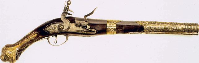 (18ου αιώνα) Ευρωπαϊκή πιστόλα (πιθανώς ιταλική) µε πυρόλιθο µηχανισµό κατασκευασµένη για την αγορά της Ανατολής.