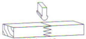 οριζόντιος (Σχήμα 4.1) Σχήμα 4.1: Οριζόντιος προσανατολισμός των δακτύλων και κατεύθυνση φόρτισης (Βασιλείου κ.α, 2005 ) 4.