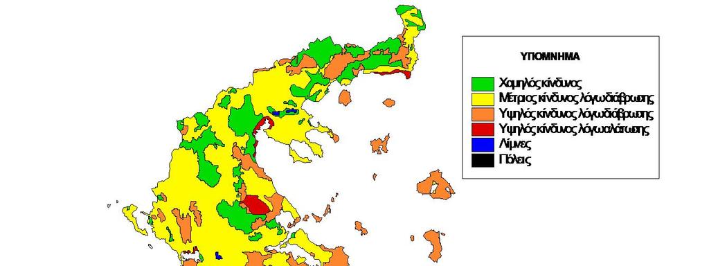 7.1.5 Επιπτώσεις στο έδαφος ΥΔΑΤΙΚΟ ΔΙΑΜΕΡΙΣΜΑ ΔΥΤΙΚΗΣ ΠΕΛΟΠΟΝΝΗΣΟΥ (ΥΔ 01) Το έδαφος συνιστά έναν πολύτιμο φυσικό πόρο για την ανθρώπινη επιβίωση και για το σύνολο της περιβαλλοντικής ποιότητας της