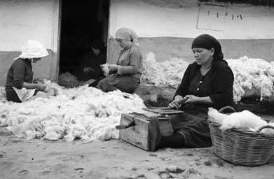 Στην άκρη του βασταγιού υπήρχαν «λειάκια» (τρυπημένα νομίσματα ή μαρτυρίκια). β) Τη χαχαλόροκα, η οποία κατέληγε σε τρίχαλο και ήταν φτιαγμένη από βλαστό πικροδάφνης.