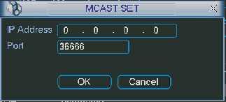 5.3.5.3 Setari Multicast Interfata Multicast setup (setari multicast) este prezentata in figura 5-12. Figure 5-12 Aici puteti seta un Grup Multicast.