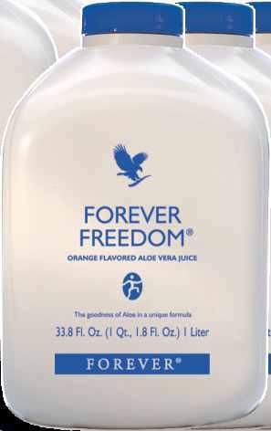 B'uturi nutritive Forever Freedom combină Gelul Stabilizat de Aloe Vera, cu gust plăcut de portocală, cu substanţe necesare menţinerii mobilităţii şi bunei funcţionări a articulaţiilor.