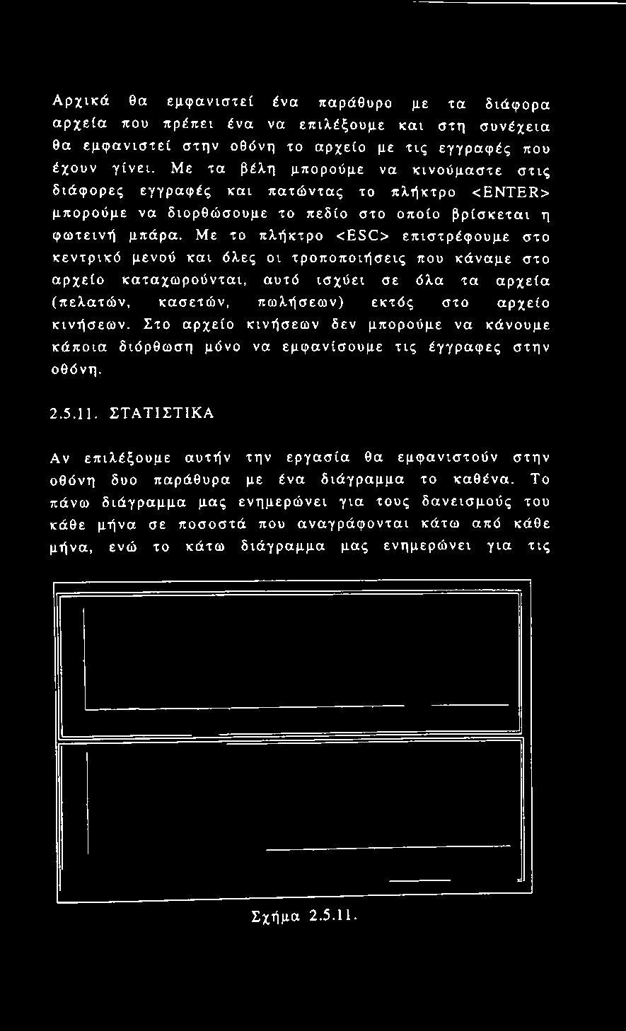 Με το πλήκτρο <ESC> επιστρέφουμε στο κεντρικό μενού και όλες οι τροποποιήσεις που κάναμε στο αρχείο καταχωρούνται,