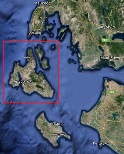 2.1 Γεωγραφική θέση- Έκταση Νήσου Κεφαλονιάς Περιοχή μελέτης αποτέλεσε ο Δήμος Κεφαλονιάς ο οποίος ανήκει στο νησιωτικό συγκρότημα των Ιονίων Νήσων της Δυτικής Ελλάδας.