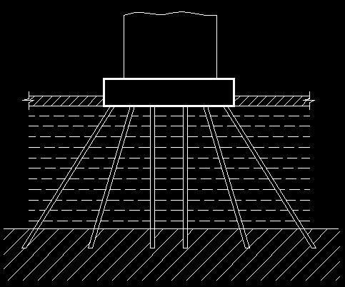 - piloţi verticali dimensionaţi adecvat la forţele tăietoare aferente. Fig. 10.2 Fig. 10.3 c) Fundaţii comune pentru mai mulţi pereţi structurali În Fig. 10.4(a) se prezintă cazul unor pereţi structurali legaţi printr-o fundaţie comună, iar în Fig.