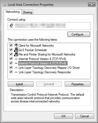 4 Εμφανίστε τις ρυθμίσεις TCP/IP.