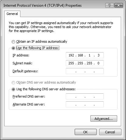 5 Εισάγετε μία διεύθυνση IP και μία μάσκα υποδικτύου. Εισάγετε μία διεύθυνση IP και μία μάσκα υποδικτύου για τον εξυπηρετητή ftp και κάνετε κλικ στο OK.