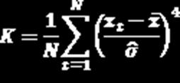 κύρτωσης Kurtosis = 3: μεσόκυρτη κατανομή Kurtosis