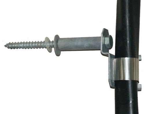Kabelska objemka KOK1 Uporaba: Kabelska objemka se uporablja za fiksiranje kabla na drog.