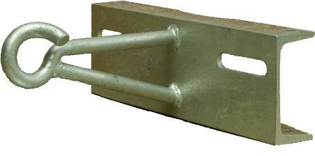 Kavelj KA9 Uporaba: Kavelj KA9 se v kombinaciji z ustrezno objemko (enosistemski vod) ali pritrdilnimi vijaki (dvosistemski