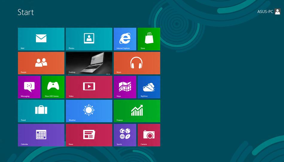 Windows UI Το Windows 8 συνοδεύεται από διεπαφή χρήστη (UI) βάσει παράθεσης η οποία σας επιτρέπει να οργανώνετε και να έχετε εύκολη πρόσβαση σε εφαρμογές Windows από την Οθόνη Έναρξης.