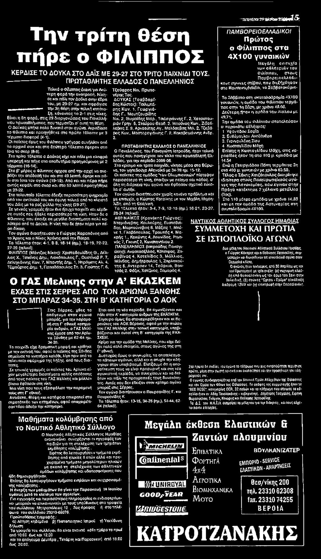 Οι παίκτες όμως του Φιλίππου γρήγορα συνήλ&σν από το αρχικά σοκ κοι στο δεύτερο ΙΟλεπτοέφεραν στα ίσια το σκορ (β-8).