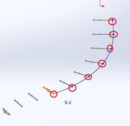 Εικόνα 5.41 Το αποτέλεσμα φαίνεται στην εικόνα 5.42. Εικόνα 5.42 Σημείωση: Η Guide Curve σχεδιάστηκε πάνω στο Reference Plane πατώντας πάνω σε σημεία των τομών.