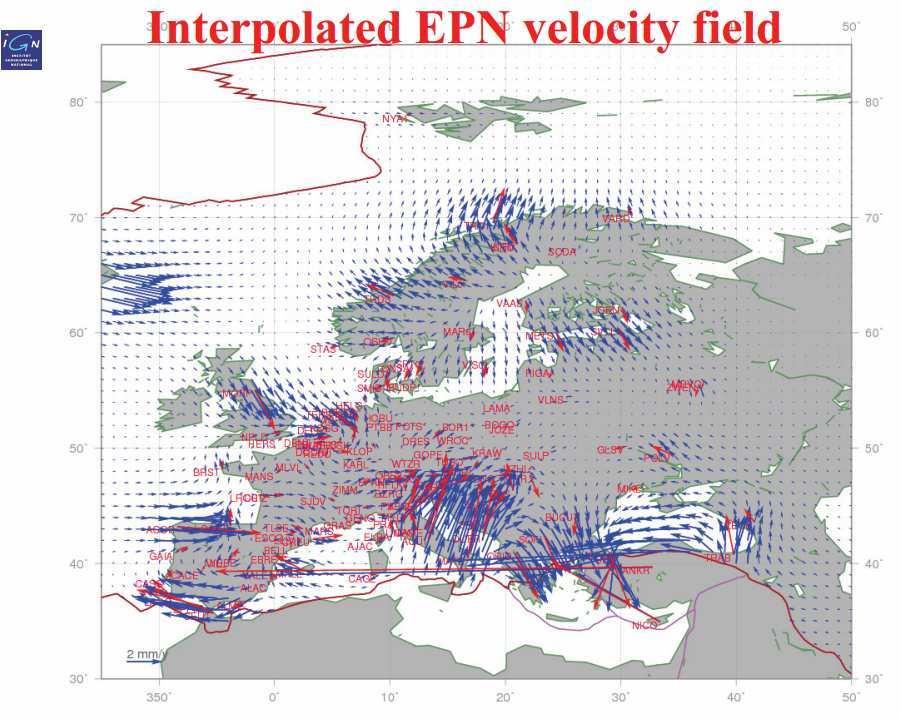 (2006) - Interpolation of the European velocity field using least squares collocation method,