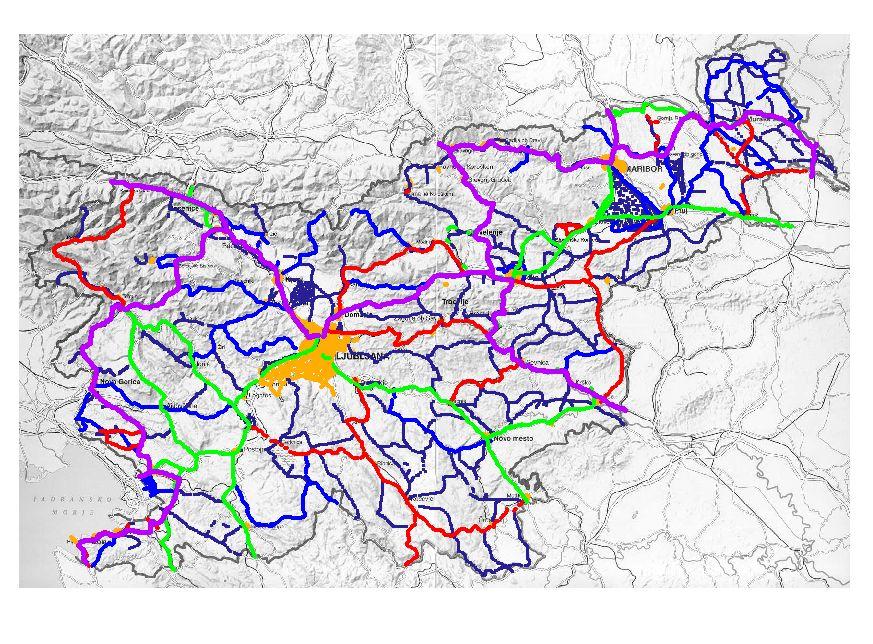 19 Državna mreža nivelmanska mreža Slovenije 20 Državna mreža nivelmanska mreža Slovenije Redovi v Sloveniji Število reperjev Dolžina [km] NVN 962 2508.78 1. red 914 1180.82 2.