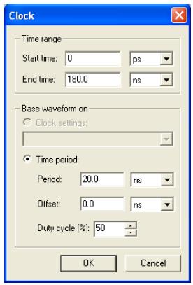 Quartus II Waveform Editor(7) Μπορείτε να επιλζξετε το Clock ςιμα και να ορίςετε τθν περίοδο του