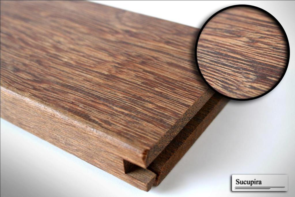 Είδη ξύλου κατάλληλα για εξωτερικά δάπεδα - decks (Sucupira) Sucupira: Βραζιλιάνικο τροπικό είδος με χρώμα καφετί σοκολάτας.