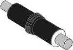 Vnútorný priemer tesnenia zodpovedá priemeru plášťovej rúry. Príklady označenia: TS 168 - - - - - G P Druhý variant je gumový labyrintový tesniaci krúžok vsadený medzi plášťovou rúrou a stenou.