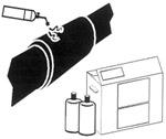 J. Montáž potrubia J.8.1 Manipulácia s materiálom PUR peny počas montáže spojov Je potrebné použiť len modifikáciu peny vhodnú pre montážnu teplotu.