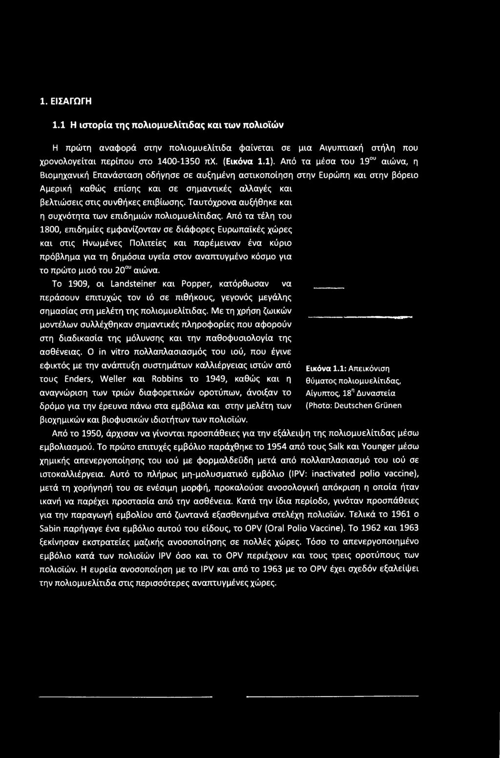 Ταυτόχρονα αυξήθηκε και η συχνότητα των επιδημιών πολιομυελίτιδας.