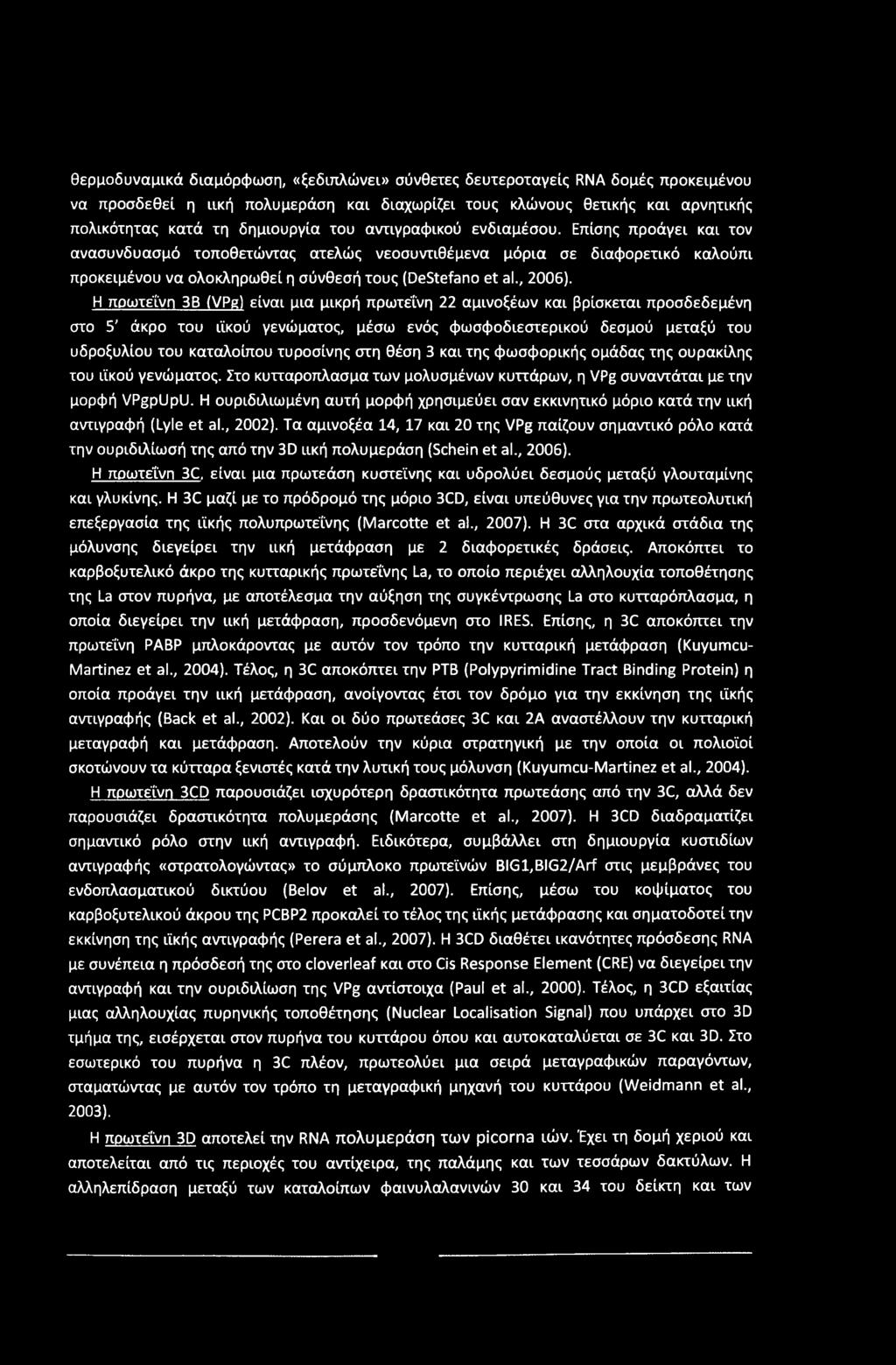 θερμοδυναμική διαμόρφωση, «ξεδιπλώνει» σύνθετες δευτεροταγείς RNA δομές προκειμένου να προσδεθεί η ιική πολυμεράση και διαχωρίζει τους κλώνους θετικής και αρνητικής πολικότητας κατά τη δημιουργία του