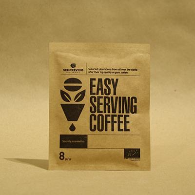 Βιολογικά Προϊόντα 6007007 6007008 Easy Serving Coffee Βιολογικός καφές φίλτρου σε ατομικό φακελάκι με φίλτρο μιας χρήσης. Συσκευασία 30 τεμαχίων.