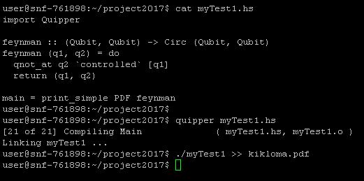 Παράδειγμα χρήσης σε Linux Έστω το παρακάτω πρόγραμμα σε Quipper.