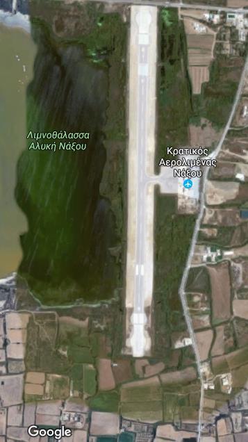 8.2 Το αεροδρόμιο της Νάξου Παρόμοια με την περίπτωση του Κρατικού αερολιμένα της Χίου είναι η περίπτωση επέκτασης του Κρατικού αερολιμένα της Νάξου.